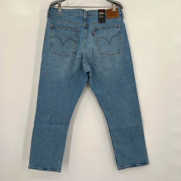 Levi's Women's Wedgie Fit High Rise Straight Leg Jeans Ankle Tango Blue sz 32x26 - Picture 9 of 12